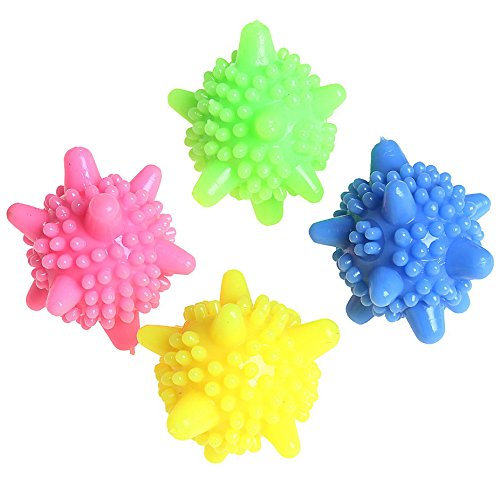 SUMAJU Laundry Ball, riutilizzabile Eco-Friendly colorato Magic Solid Silicone lavatrice palla per anti-wrapping Colore Casuale Confezione da 4 Multi
