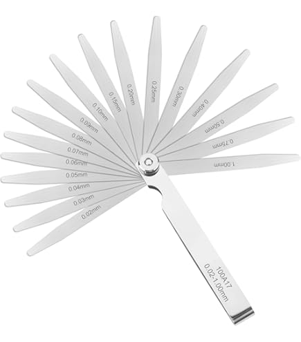 ValueHall 32 Blades Feeler Gaug Set RVS Voeler Gauge Opvouwbaar Voelermaat Set voor Het Meten van Spleetbreedte of Dikte V8A05