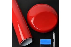 NewL Burbuja autoadhesiva de liberación de Aire de Vinilo Rojo de Alto Brillo, clasificada al Aire Libre para Uso automotriz