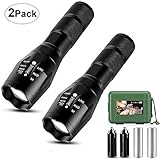 [CINCO modos] Alta / Media / Baja / Strobe / SOS. Una pulsación completa para encender y apagar y una pulsación media para recorrer los modos de iluminación (una pulsación de encendido rápido también alterna los modos de iluminación). Conveniente para su uso.