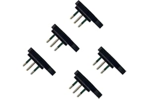 gloca Set 5 Spine Piatte Salvaspazio 10A Colore Nero Standard Italiano 250V
