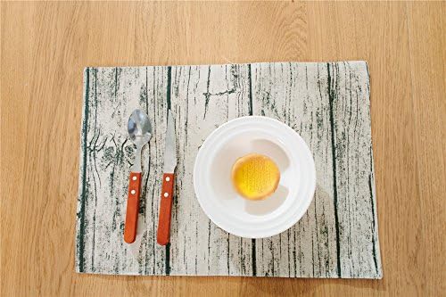 HJHET Retro imitation wood grain creative personality dark wood mat, 32*45cm
