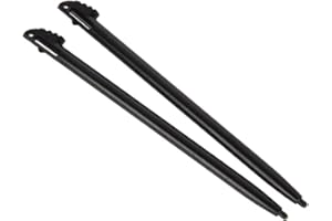 Demiawaking 2 x Schwarz Kunststoff Touchscreen Stylus Pen für Nintendo 3DS N3DS XL LL