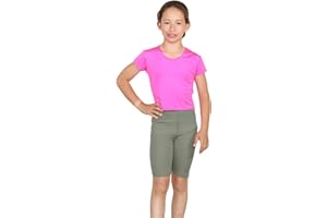 janisramone® Gymnastics Sports Cycling Shorts for Girls, Hot Pants Summer Kids Cycling Shorts, Mini Dance Short for Girls, Plain Stretchy School Cycle Short