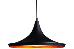 CHAO ZAN E27 Plafonnier Suspensions Metal Vintage Suspensions Luminaire Suspension à Abat Pour Salon Cuisine Chambre Café Restaurant (sans ampoule)