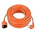 Produktbild DECKEY Strom Verlängerungskabel Schuko 30m Verlängerungskabel mit Schutzkontakt IP20 Innenbereich Kunststoff Orange