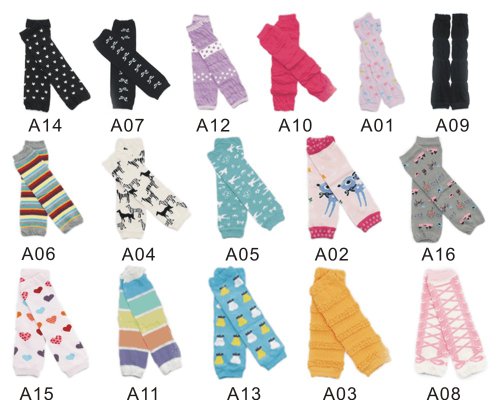 BONAMART ® Baby Toddler Bunte Cotton Boys Girls Tight Socks Knitted Legging Leg Warmer Cute Pattern