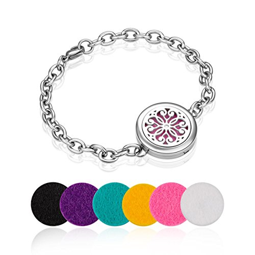 Preisvergleich Produktbild Weeno Duftstofflocket Aroma Locket Aromatherapie ätherisches Öl Diffusor (Armbänder)