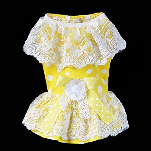 Puppy Dress Pet Dog Cat Clothes Lace Skirt Dress Princess Costume Apparel,XS