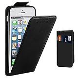 iphone 5 hülle leder schwarz Die Hülle ist mit praktischen Kreditkartenfächern ausgestattet, Ihre Karten sicher verstaut sind. Ihr iPhone 5 / 5S / SE wird einfach in die TPU eingelegt und kann problemlos wieder entfernt werden