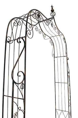 CLP Metall-Rosenbogen AURORA, 2 verschiedene Aufbau Möglichkeiten, pulverbeschichtet, sehr stabil bronze - 9