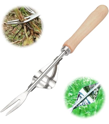 Désherbeur Manuel 4 Dents En Acier – Outil Jardinage Léger – Pour Pots, Plates-bandes