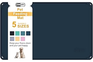 Gimilife silikonowa mata na karmę dla psów i kotów, do jedzenia i wody, antypoślizgowa mata do karmienia psów i kotów z wysokimi ustami, podkładka dla zwierząt domowych, mata pod miskę dla