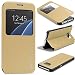 Produktbild Urcover® Samsung Galaxy S7 Edge Hülle View Case Schutzhülle Tasche Schale Galaxy S 7 Edge Etui Handyschutz Champagner Gold