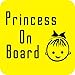 isee360 Baby On Board,Reflective Background Yellow,Princess Baby,Windows, Car Sticker RS.75.00