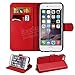 Price comparison product image FidgetSmith Flip Wallet Leather Case Cover Magntic Luxury Book Type Case For Apple iPhone 5S 5C SE 6 6S 6 PLUS 6S PLUS 7 7 PLUS 8 8 PLUS X (iPhone 6 plus 6S Plus, Red)