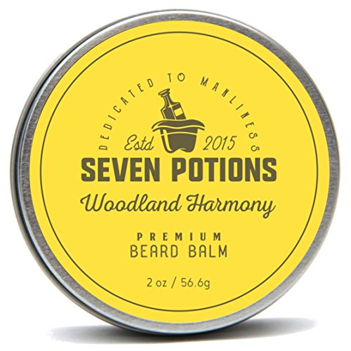 Seven Potions Beard Balm for Men — Conditioning Beard Softener to Nourish Skin, Facial Hair, and Stop Beard Itch — All…