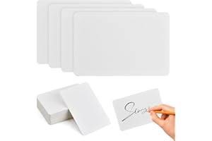 heavenlife 100 Pièces Carte en Papier Kraft Blanc, 10X15cm Carte Mots Vierge, Carte Cartonnée Blanche, Flashcards, Carte de Voeux DIY, Cartes de Présentation, Cartes d'Apprentissage, Cartes de Notes