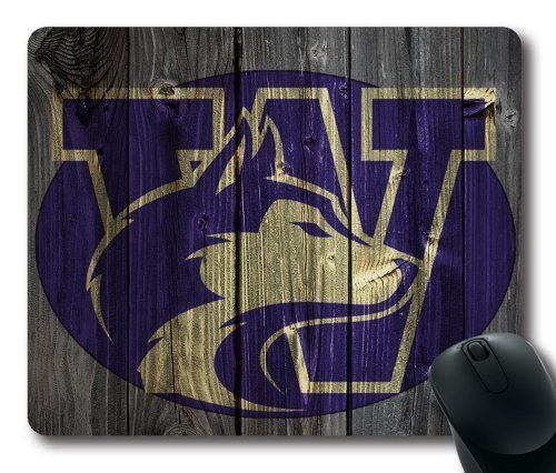 Exklusives Design von 8888 – Washington Huskies Holz Look Mauspad, Mousepad, personalisiert, rechteckig DIY von bestsellcase – 21,6 x 18 x 0,5 cm -