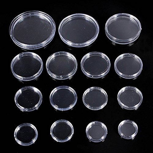 Preisvergleich Produktbild OUTERDO 10 Stk Münzkapseln Münzkapseln Münzen Dosen Münzdosen 26mm