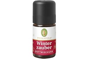 ‎PRIMAVERA PRIMAVERA Winterzauber Duftmischung bio 5 ml – Fruchtig-warmer Raumduft mit Mandarine grün, Tonka Extrakt & Benzoe Siam – 100% naturreine ätherische Öle - vegan