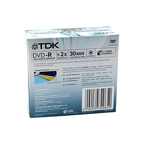 TDK Mini DVD-R Rohlinge 5er Pack (1.4GB, 2x Speed, kratzfest) - 3