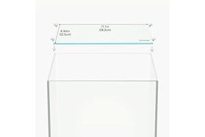 Landen 4mm Thick Clear Glass Aquarium Lid, Includes 4 Clips for Secure Placement, 282 x 225mm(11.1x8.86 inches) Adapted to CB303030, ARF30