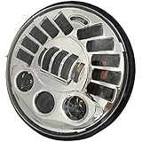 7 inch 70w latest design round LED Headlight For Off Road Vehicle 4X4 Without Daytime Running Light 2pcs