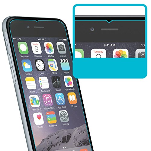 Tech Armor - Premium Ballistic Glass Screen Protectors for Apple iPhone
6S Plus /iPhone 6 Plus (5.5 inch) - Clear [3-Pack]
