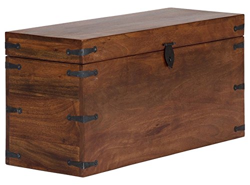 massivum Truhe Krelia 80x40x30 cm Akazie braun lackiert
