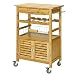 Produktbild SoBuy® Servierwagen aus hochwertigem Bambus,Küchenwagen,Küchenregal, B60xT40xH92cm FKW09-N