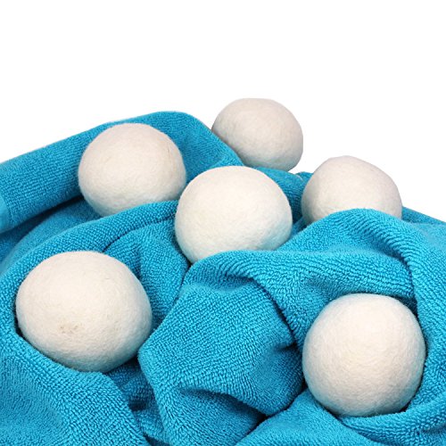 Bestoss Wolle Trocknerbälle 6-XL-Pack Durchmesser-7cm Wäsche Trockner Natürliche Weichspüler Alternative Neuseeländischer Trocknerkugeln - 5