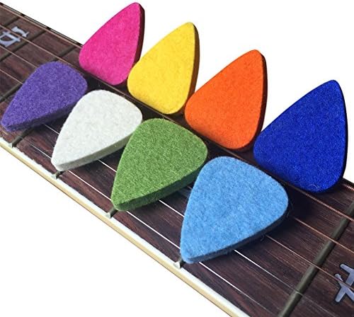 MIBOWFelt Picks,Guitar Picks Plectrums for Ukulele,8 Pieces,8 Color