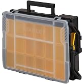 STANLEY SortMaster Multi-Level Organizer, 2 Levels for Tools and Accessories, Customizable Compartments, Transparent Lid, Con