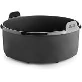 IBILI - Round Container for Air Fryer - 20.5x19x7 cm - Made of 100% Platinum Silicone