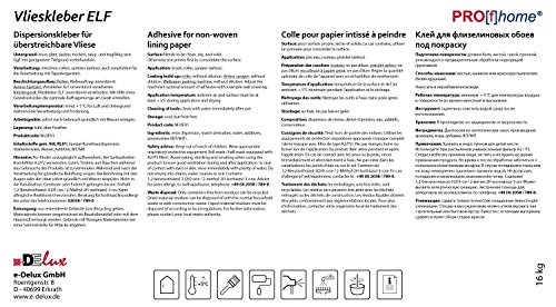 Vlieskleber Profhome Fertig-Kleber für Malervlies Renoviervlies Anstrichvlies Vlies Gewebe-Tapeten ELF 16 kg max 105 qm - 3