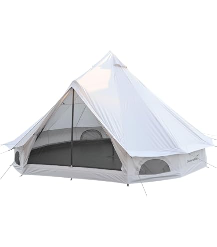 zelte max_de Zelte-Max Medieval Saxon Tent Double Bell Tent - 100% Cotton, Natural - Reenactment Look - 2 People MSR Hubba-Hubba Bikepack 1P Abspannband Size (EU):43