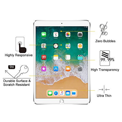 Fintie iPad Pro 10.5 Zoll Panzergla Schutzfolie – Klar HD 9H stark kratzfest Hartglas Displayschutzfolie Glasfolie Screen Protector Displayschutz Folie Displayfolie für Apple iPad Pro 10,5 Zoll 2017 Neue Modell - 4