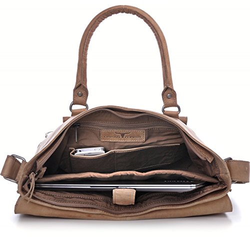 URBAN FOREST Cntmp  Leder  Handtaschen  Messenger Bag  Businesstaschen  Aktentaschen  Laptoptaschen  Notebooktaschen  Umh  ngetaschen  DIN-A4  Natur-L