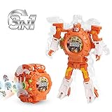 Junge Armbanduhr Elektronische Verformungsuhr 3 in 1 Multifunktionen Verformbares Spielzeug Cool Digitaluhr Robust Struktur Flexibel Ideales Geschenk