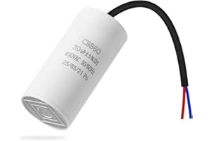 CBB60 450v 30uf 50/60HZ condensateur de démarrage, condensateur de moteur, condensateur de démarrage de moteur, condensateur microfarad avec fil ANGEEK