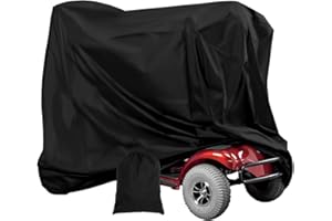 ADIFARE Heavy Duty Mobility Scooter Covers with Storage Bag, Waterproof 190D Oxford Motorbike Protect Cover Anti-uv Non-slip Electric Chair Covers Easy to Clean for Indoor Outdoor Garden Patio (140X66X91CM)