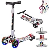patinete oxelo 4 ruedas ✔ Kick Scooter tiene 3 niveles de altura ajustable de 62-68-73cm / 24-27-29inch. Ajuste la altura más adecuada según la altura de sus hijos.