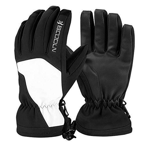 Guantes de Esquí Hombre , synmixx Guantes de Invierno, Guantes de Snowboard Cálidos Impermeable de Agua Invierno para Ciclismo Escalada Senderismo Acampada Guantes esquí Mujeres