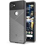Ringke Coque Pixel 2 XL, [BEVEL] Minimaliste Diagonal texturé Absorption de Choc TPU Forme Fitting Léger Protection anti-Chutes Étui de Protection pour Google Pixel2 XL - Noir Fumé (Smoke Black)