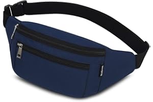 RIDIRUN Banane Ceinture de Course Pour Homme Femme, Sac à Dos Poitrine Etanche Réglable Pour Cyclisme Gym Balade Escalade Voyage Randonnée Vacances (Bleu Foncé)