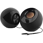 Creative Pebble - 2.0 USB-betriebene Desktop-Lautsprecher (Schwarz)