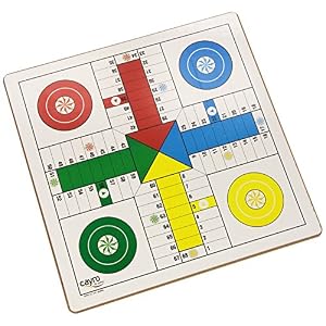Cayro – Tablero Parchís y Ajedrez – De Madera Tamaño 33 x 33 – Diseño Clásico y Elegante – Juego Tradicional – Desarrollo Cognitivo – Diseño Elegante y Duradero