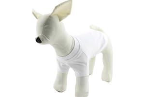 FEILING Baumwolle T-Shirt Einfarbig für Mittlere und Große Hunde Sommer Jersey Hundekostüm Bequeme Pullover Frühling Herbst Pulli Atmungsaktiv Hunde Polo Tops Hundemantel (3XL, weiß)