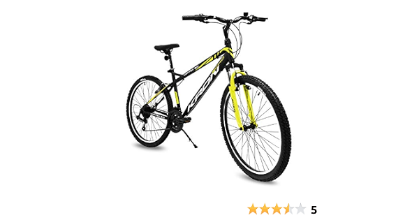 Bicicletta MTB 24'' pollici bici Kron Vortex 3.0 ammortizzata 21 Velocita'  Shimano Mountain Bike REVO (Nero - Giallo) : Amazon.it: Sport e tempo libero